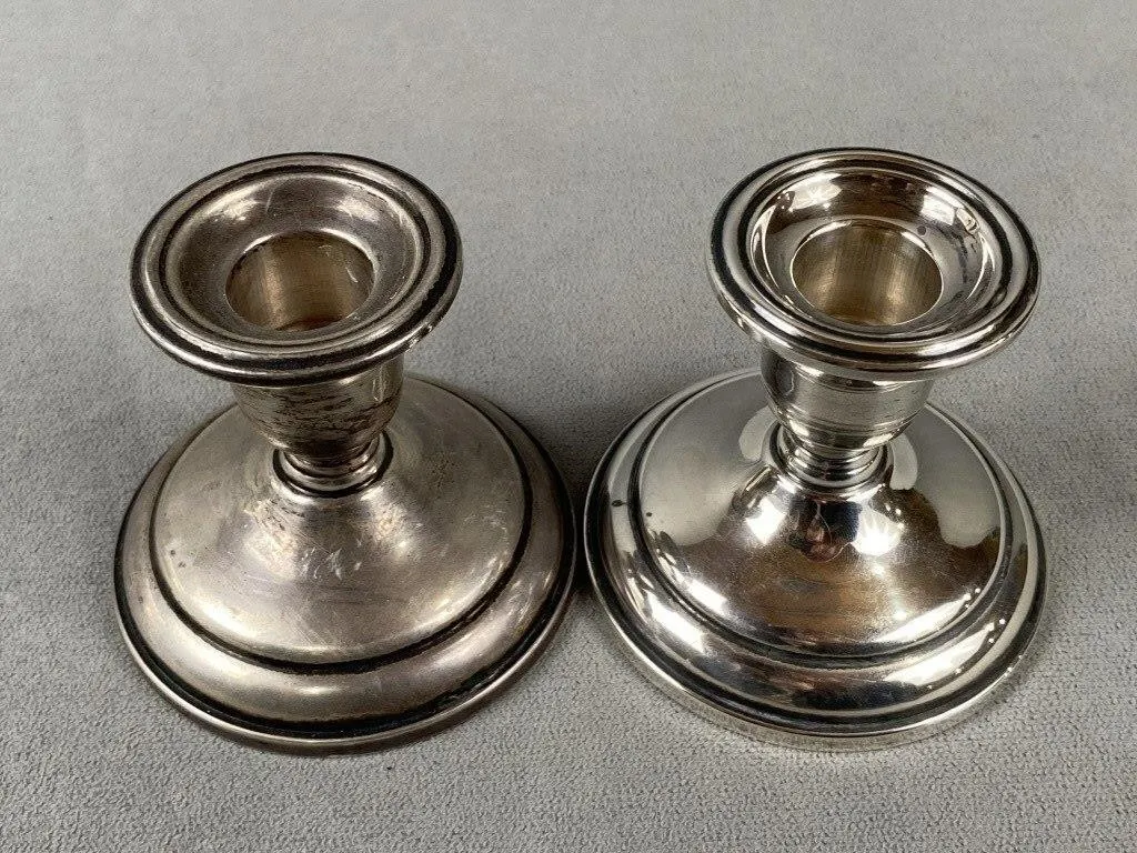 Pair of Birks Sterling Silver Candlesticks