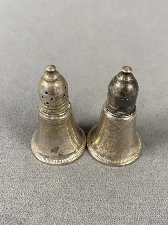 Pair of Vintage Sterling Silver Salt & Peppers