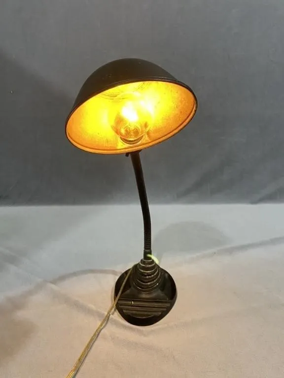 C1920 Art Deco Office Gooseneck Lamp