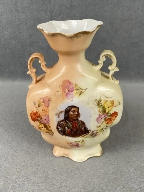 C1910 Native American Portrait Vase