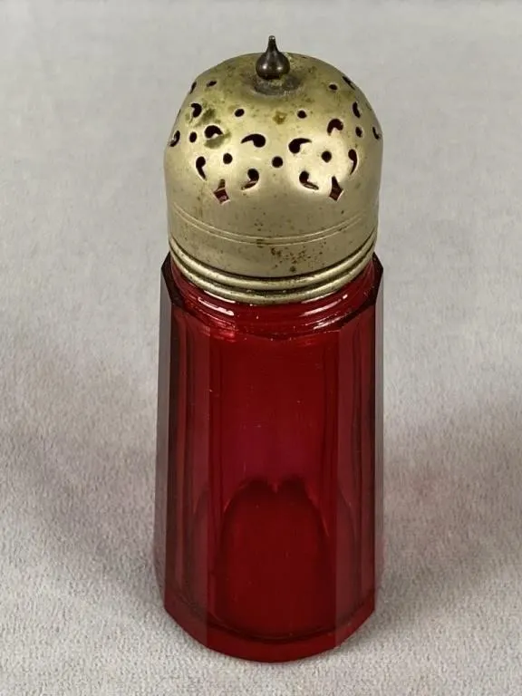 Victorian Cranberry Sugar Shaker