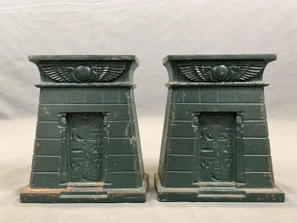 C1910 Cast Egyptian Tomb Bookends