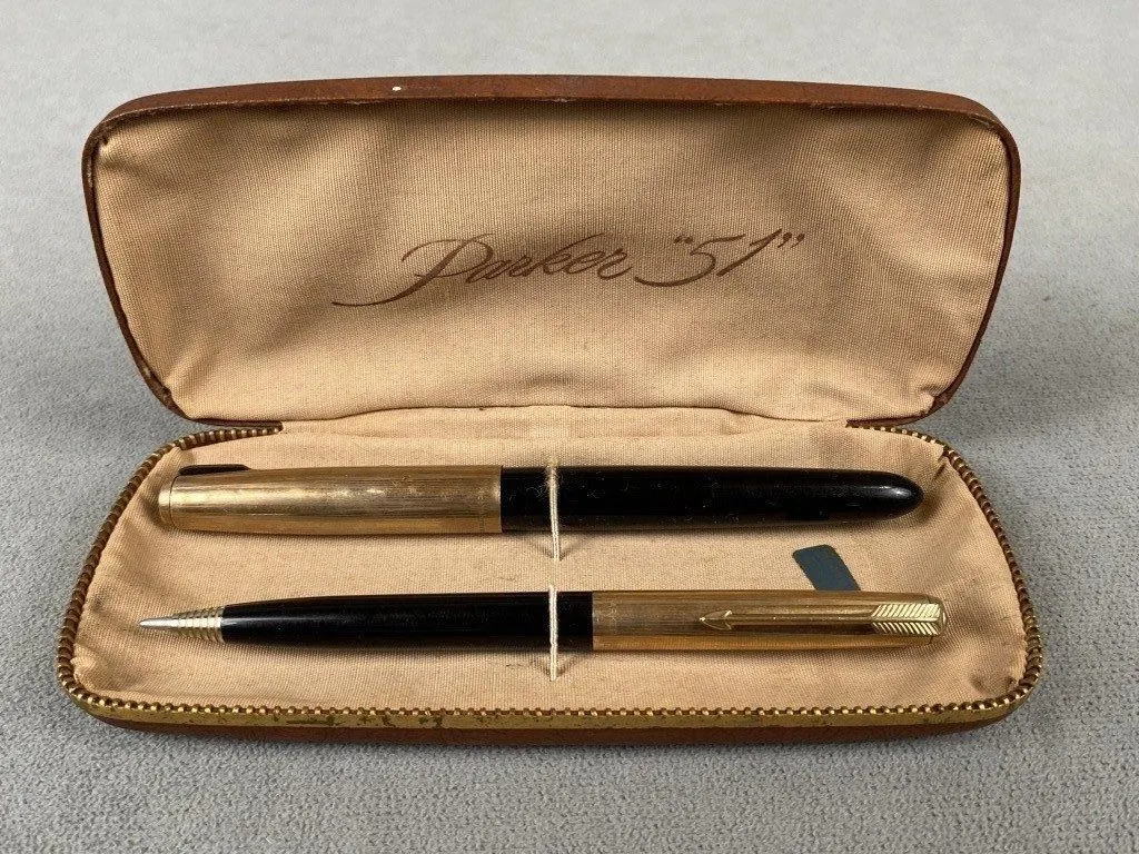 Cased Parker 51 Fountain & Ballpoint Pen Set