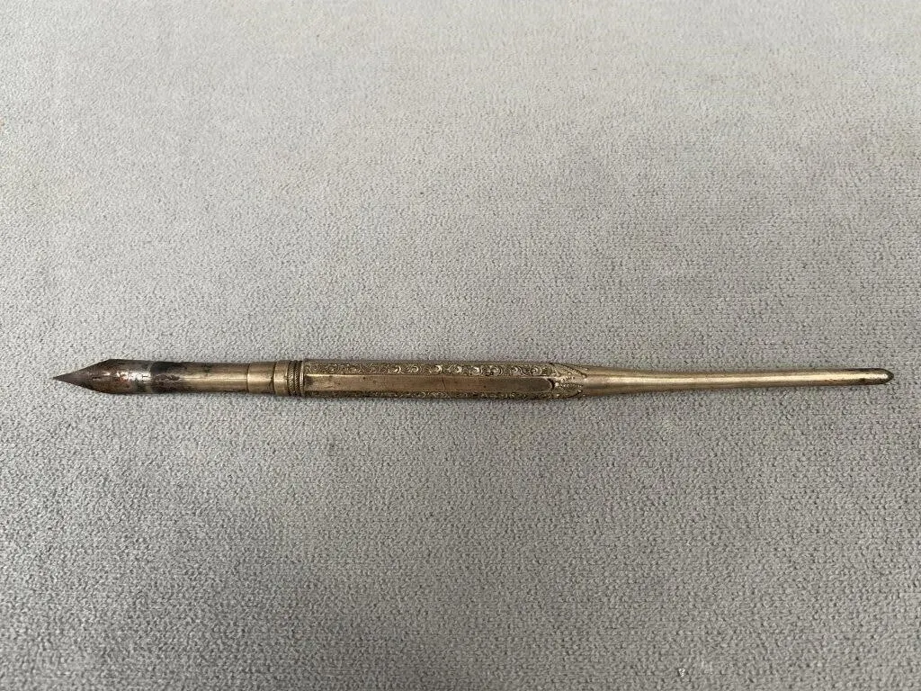 Vintage Chased Sterling Silver Fountain Pen