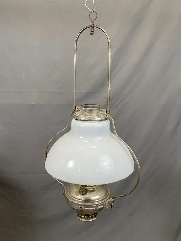 Antique Aladdin Hanging Lamp w Original Shade