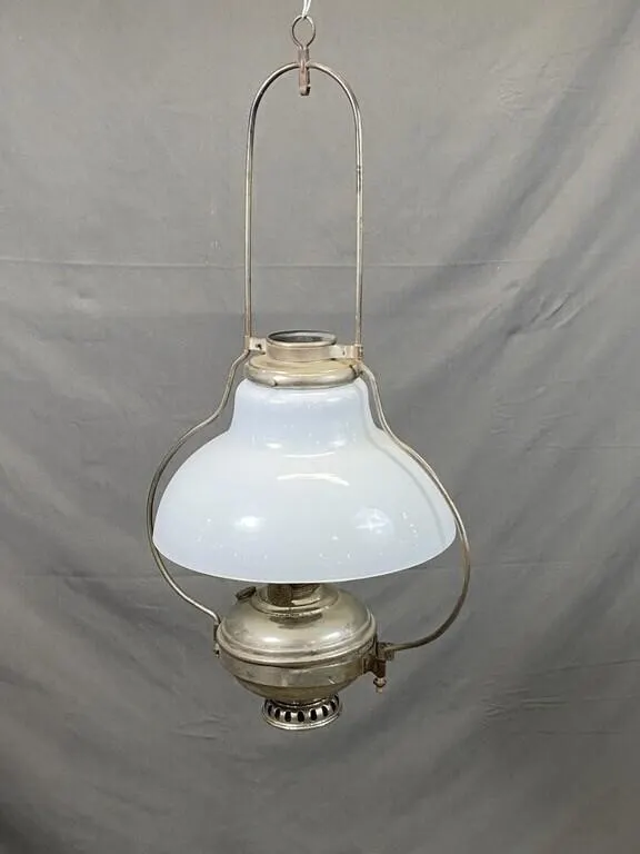 Antique Aladdin Hanging Lamp w Original Shade