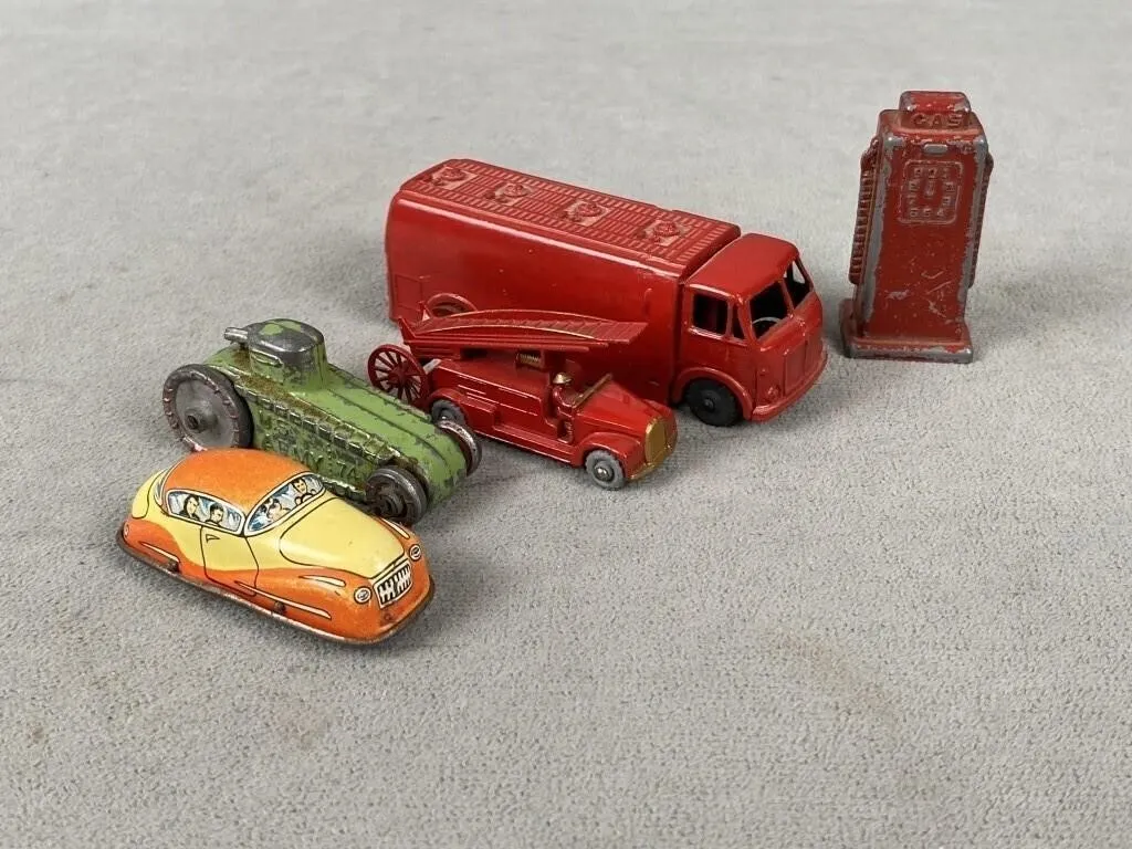 4 Diecast Vintage Toys + Penny Toy