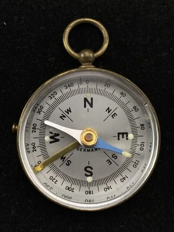 Antique Brass Military Compass