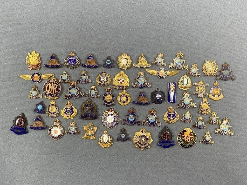 Vintage Commonwealth Military & Patriotic Pins