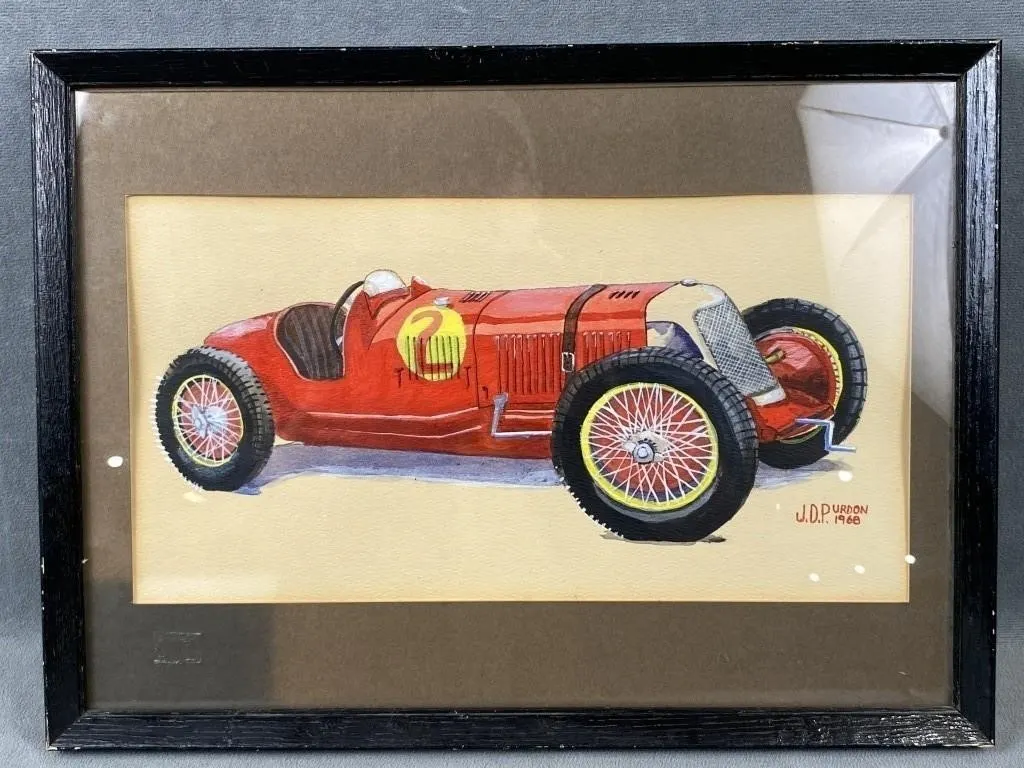 1931 Maserati Watercolour by J.Douglas Purdon