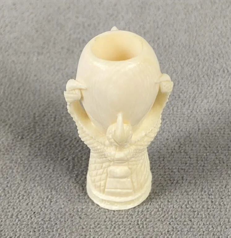 Vintage Ivory Chinese Dragon Claw Match Holder