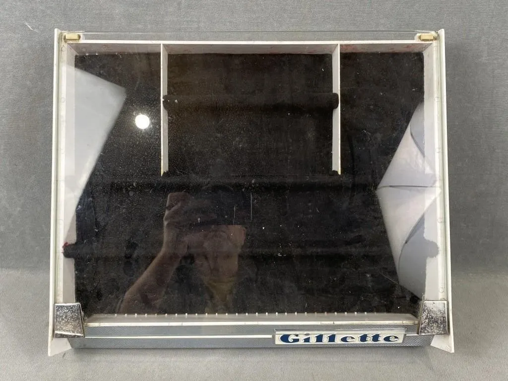 Antique Gillette Safety Razor Display Case
