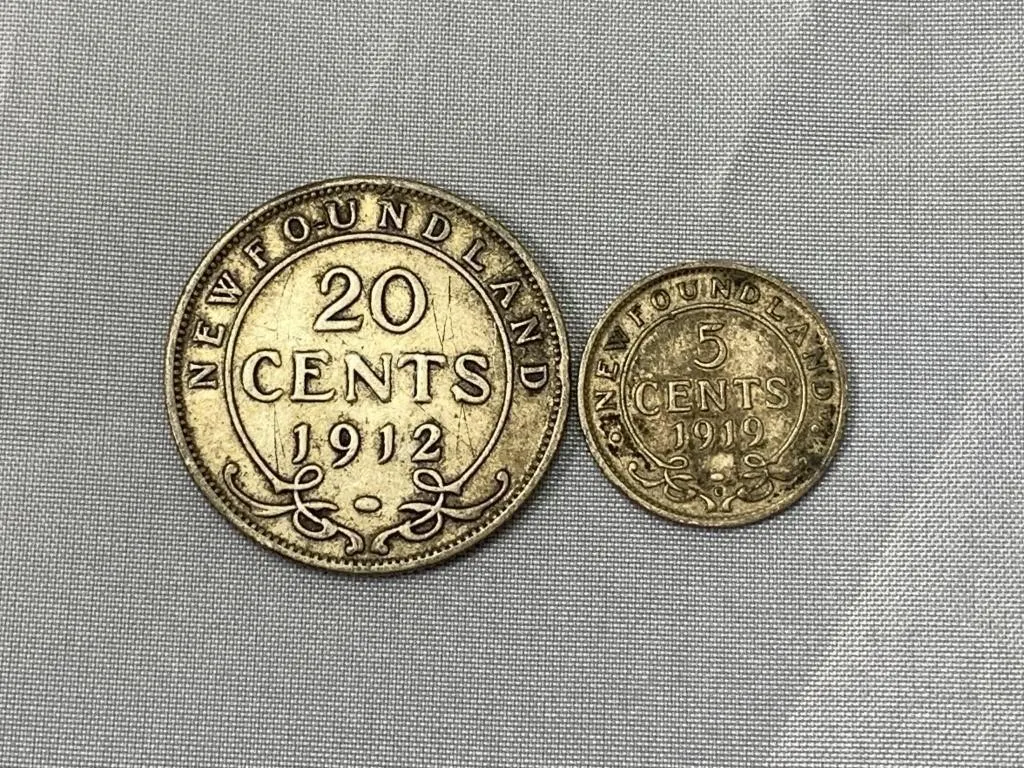 2 Early 1900 Newfoundland Coins
