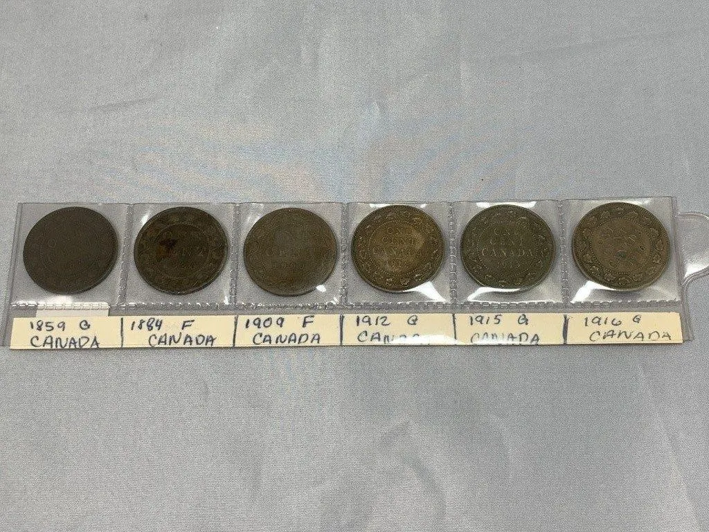 6 Canadian Pennies