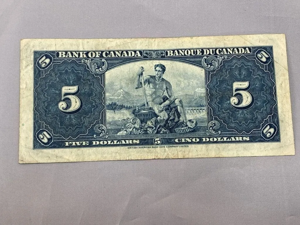 Bank of Canada 1937 Five Dollar Bill