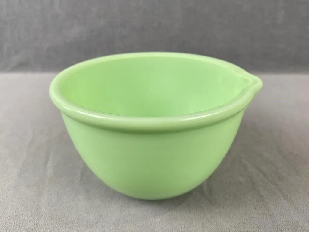Jadeite Fire King Uranium Glass 6 1/4" Bowl