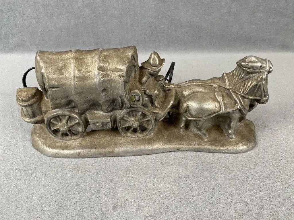 C1930 Cast Metal Stagecoach Lamp