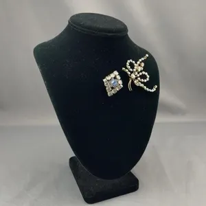 Vintage Moonstone & Aurora Borealis Brooches