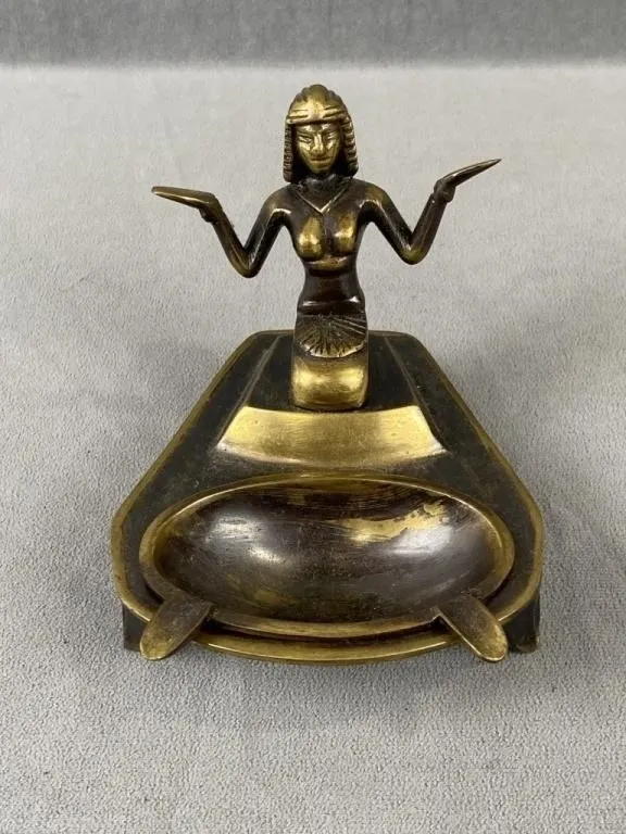 C1930 Cast Brass Egyptian Ashtray