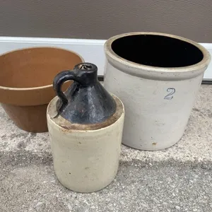 Grouping of 3 Antique Crocks