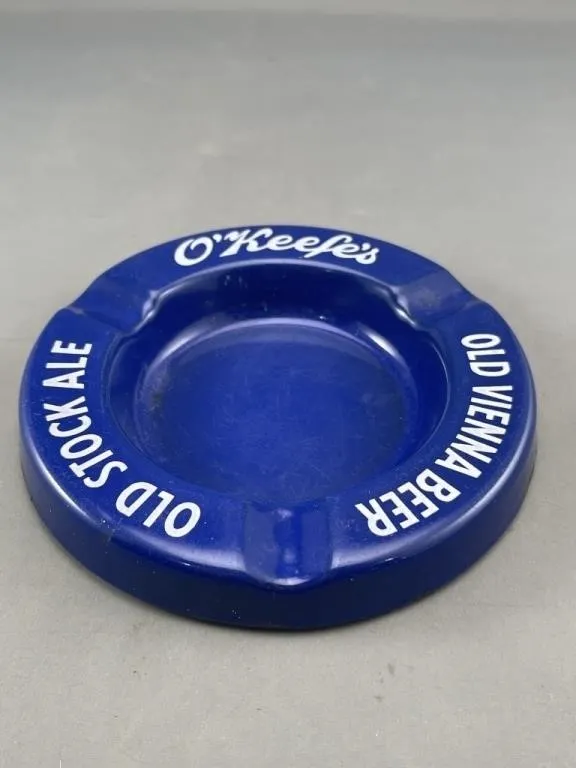 O'Keefe's Old Stock Ale Enamel on Metal Ashtray