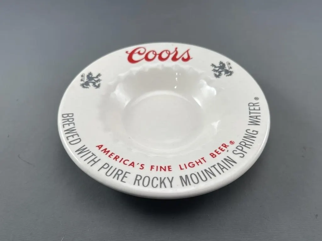 Coors Light Beer Porcelain Ashtray
