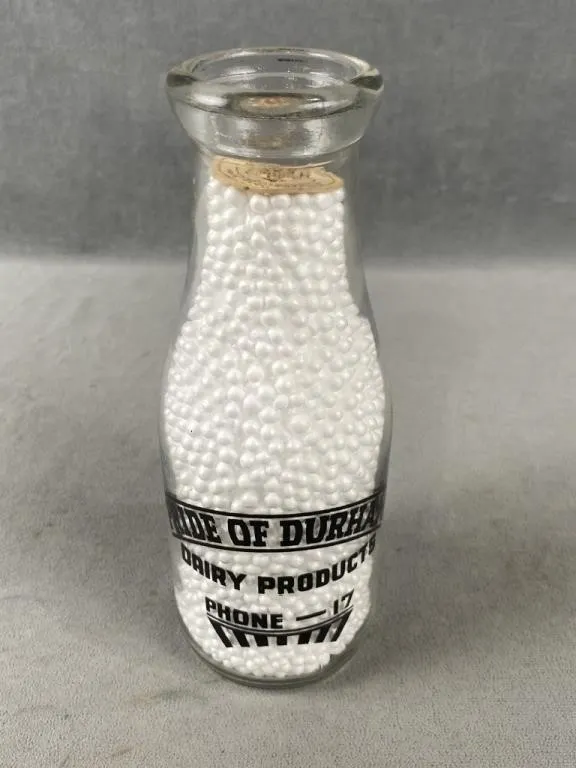 Pride of Durham Dairy Phone 17 Milk Bottle