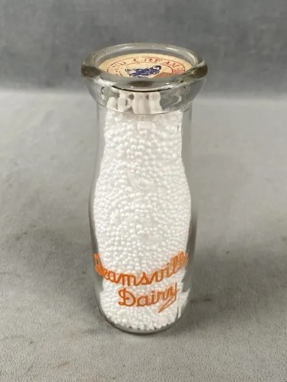 Beamsville Dairy Silk Screen Pint Milk Bottle