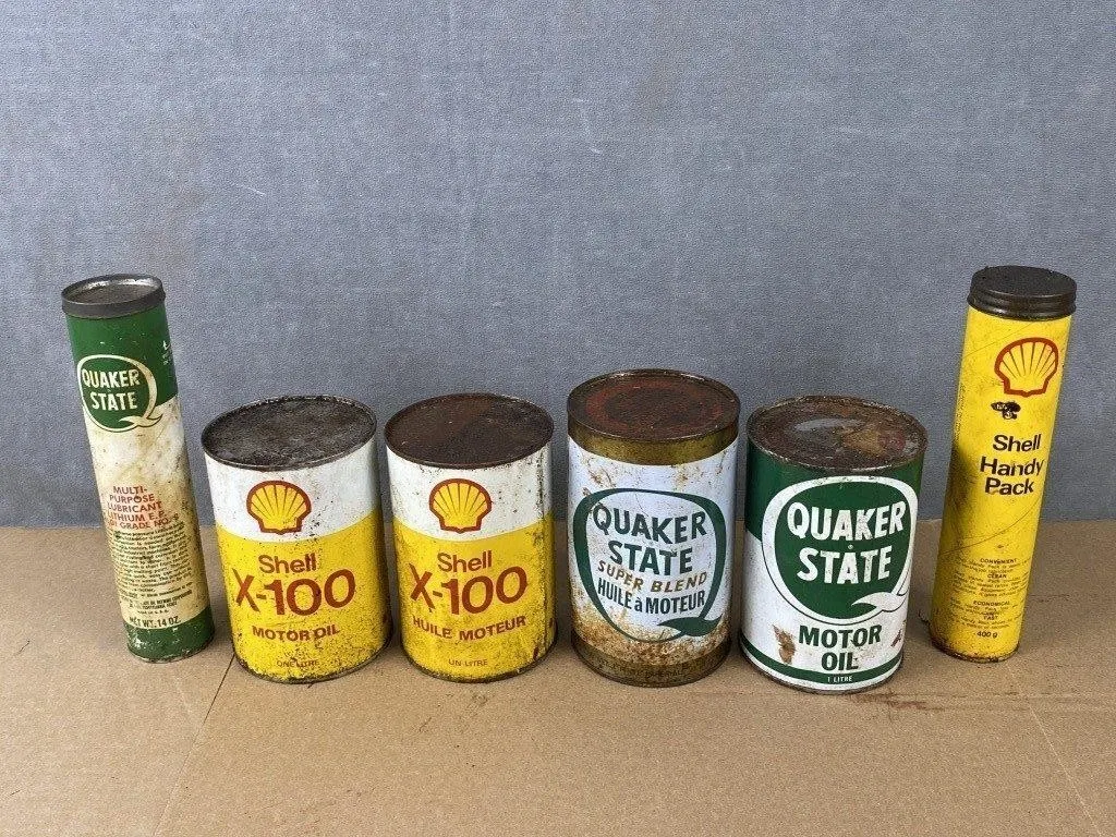 Vintage Automobile Oil Cans & Lubricant
