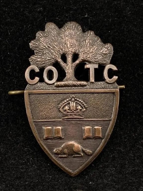 WWI COTC Canadian Officers Training Corp Cap Badge