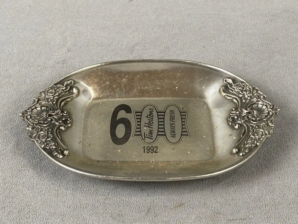 Tim Horton's Promotional Pewter Change Tray