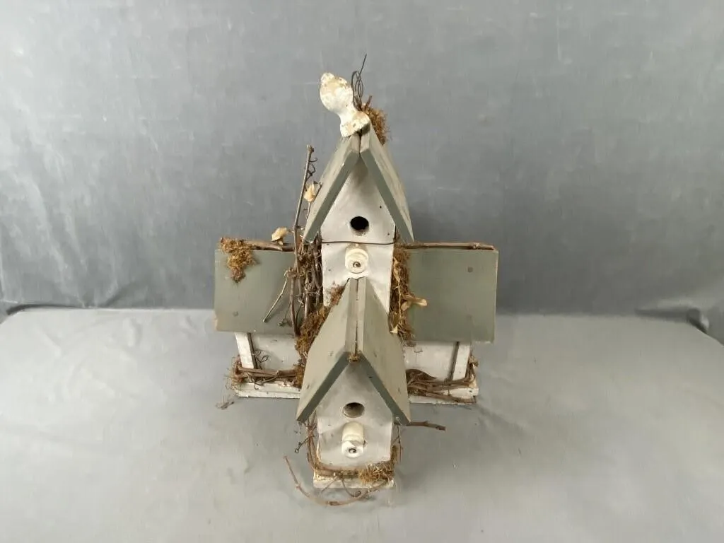 Vintage Folk Art Birdhouse