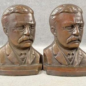 C1930 Bronze Teddy Roosevelt Bookends