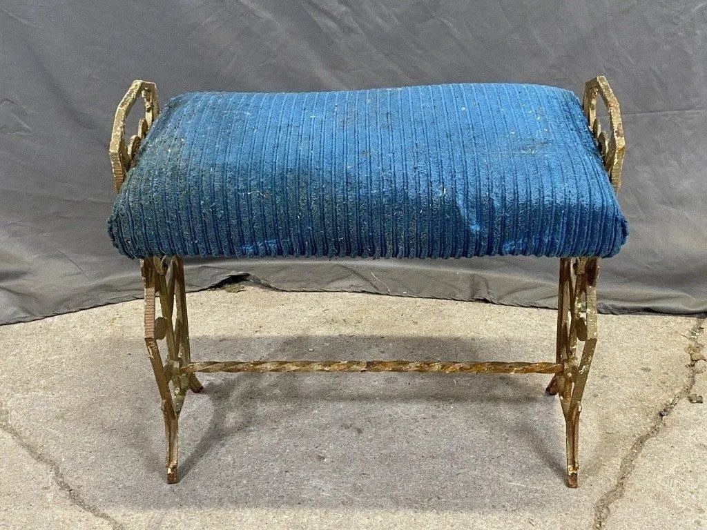 C1920 Cast Iron Hall Bench