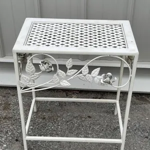 Vintage Lattice & Roses Garden Table