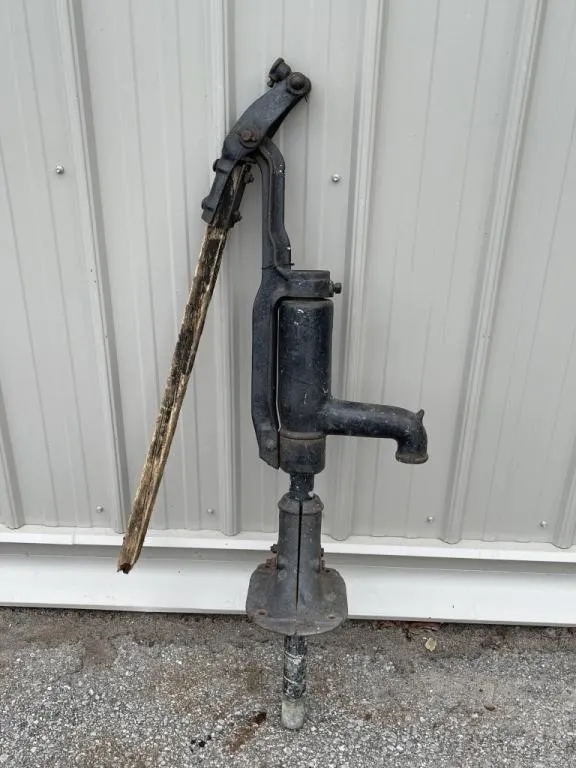 Antique Black Cast Iron Hand Pump
