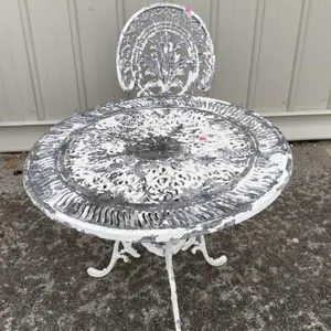 Vintage Cast Aluminum Garden Table & Chair Set