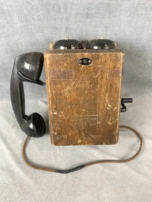 Early Wall Mount Telephone w Box
