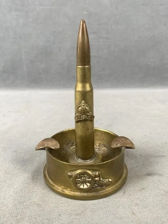 WWI Artillery Trench Art Ashtray