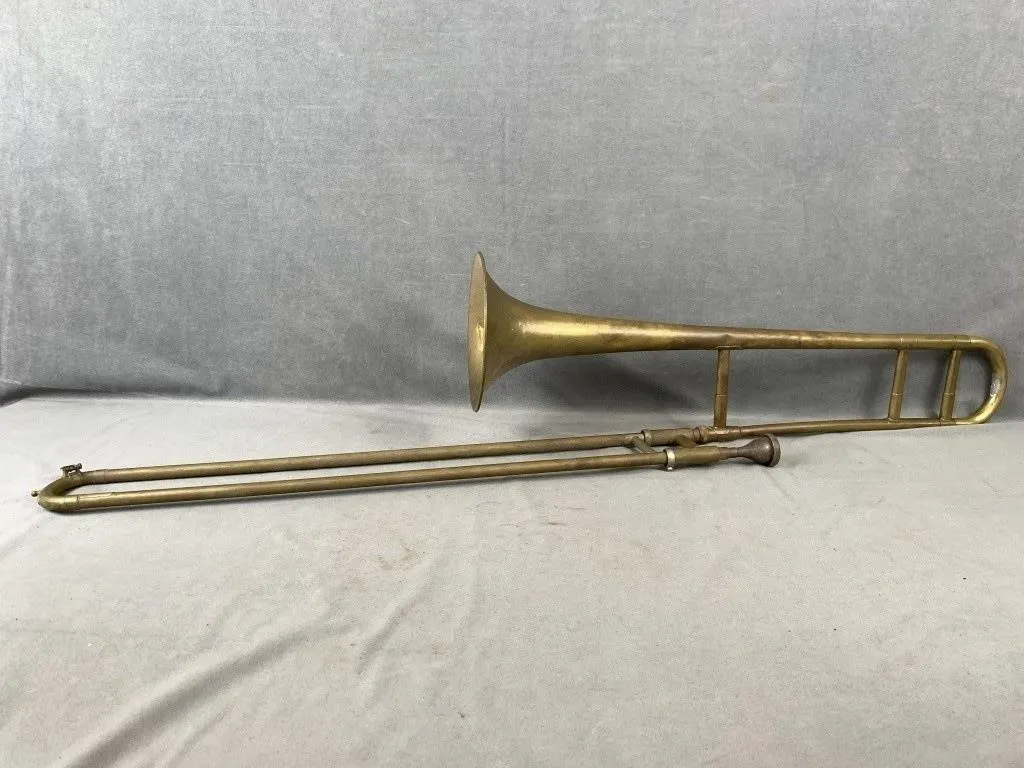 Vintage Brass Slide Trombone