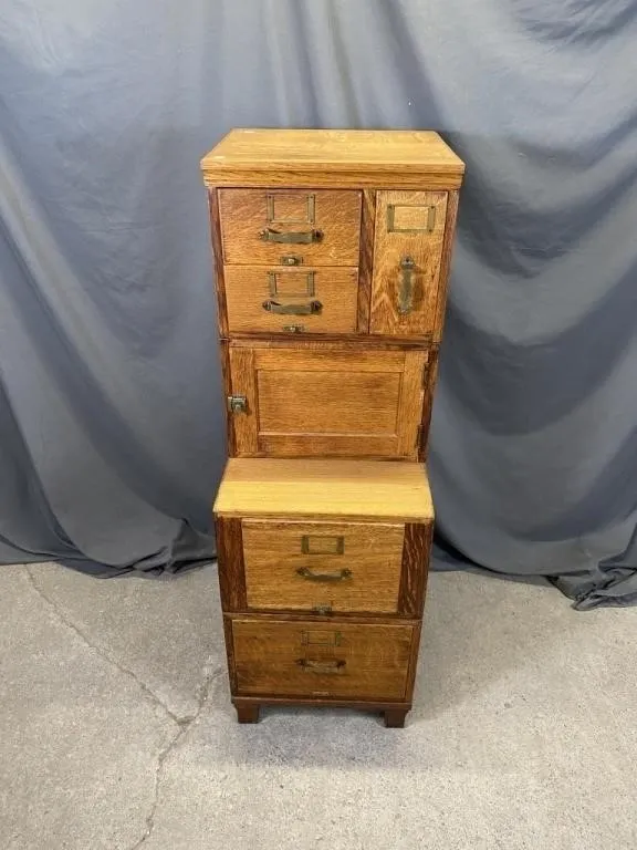 C1900 Rare Oak Office Cupboard