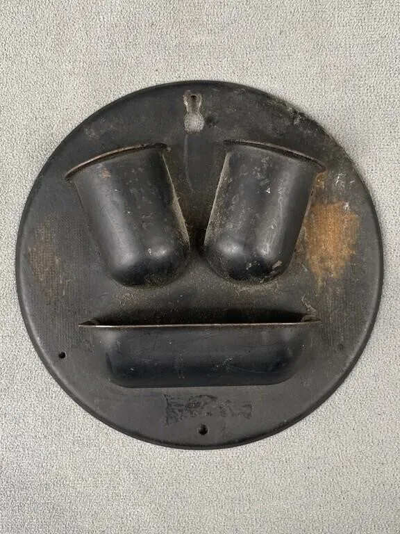 Antique Tin Wall Mount Match Holder