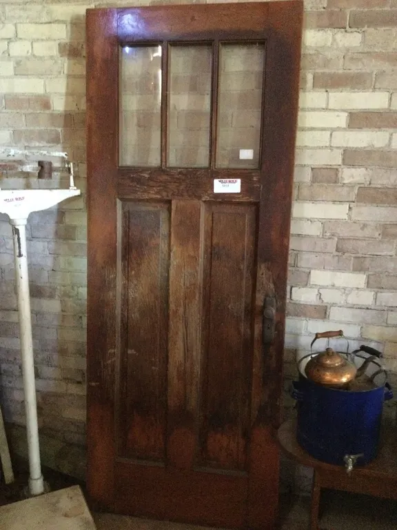 Wood Door Glaas Panel