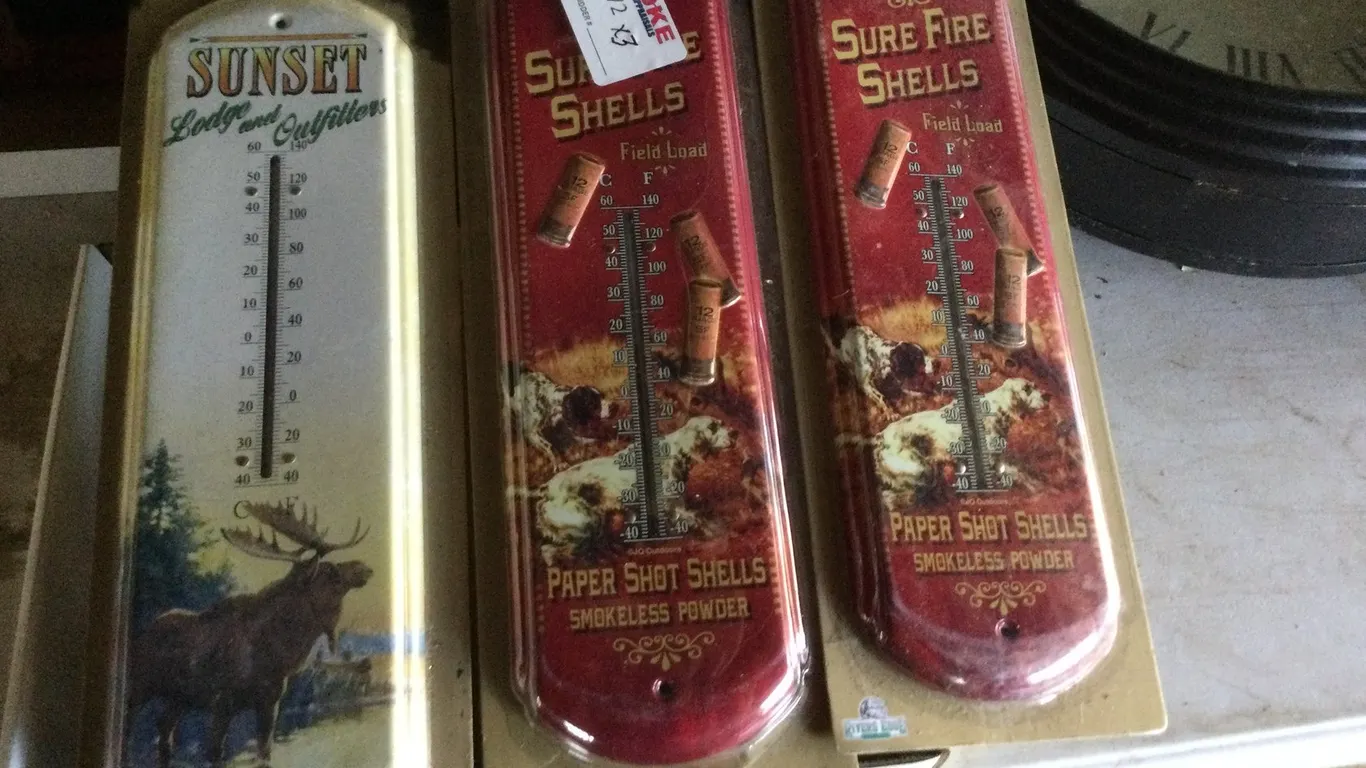 (3) Tin Thermometers