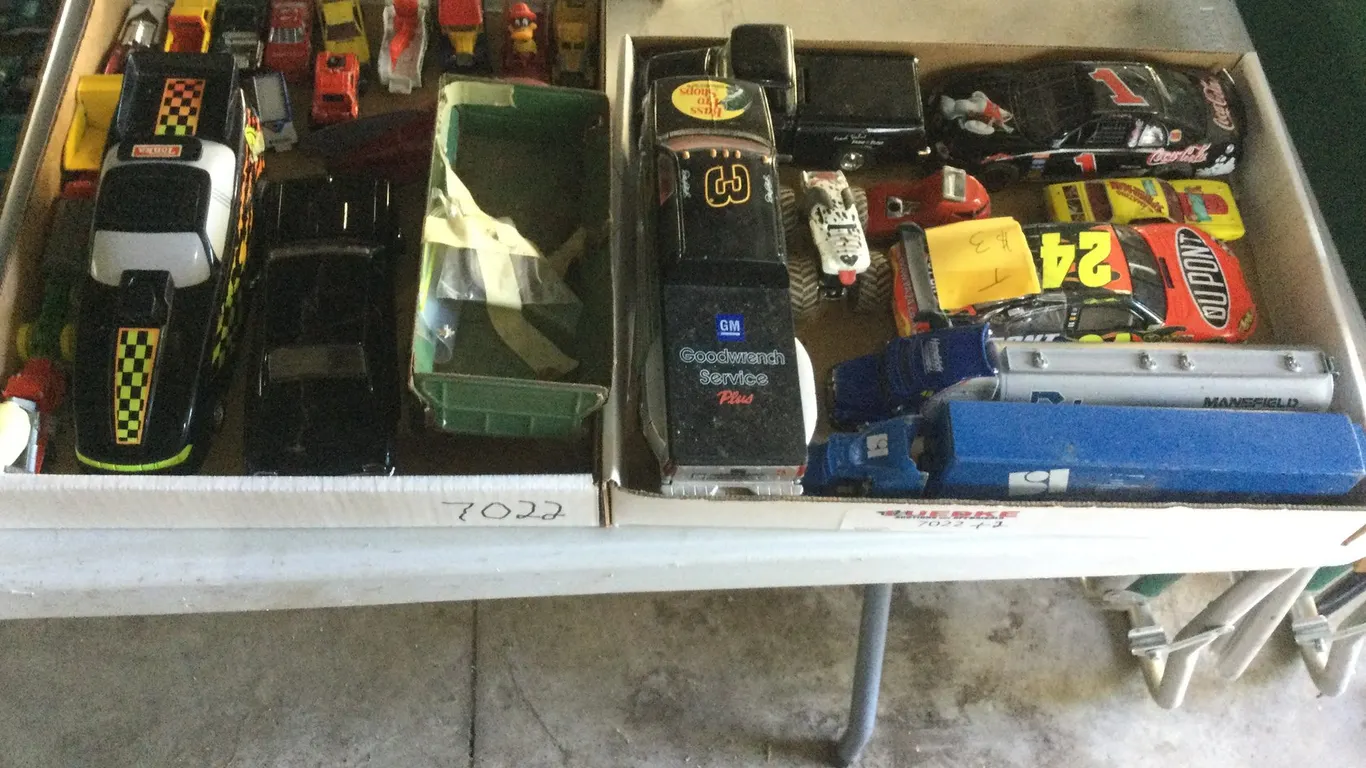 (2) Flat Boxes of Metal Cars and Trucks