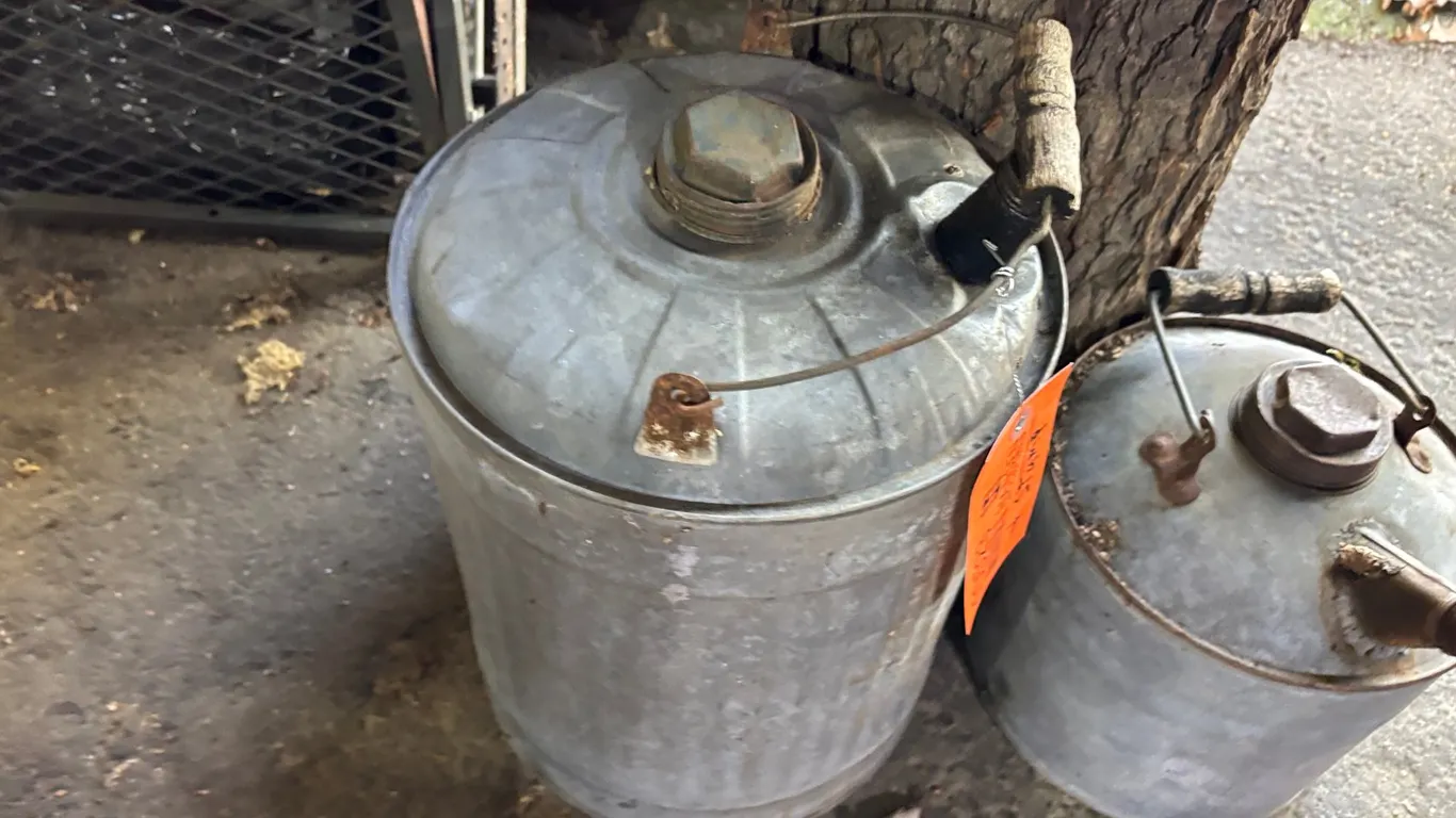 (2) Galvanized Cans