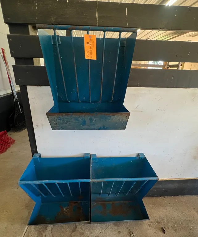 (3) Steel Hay and Grain Feeders