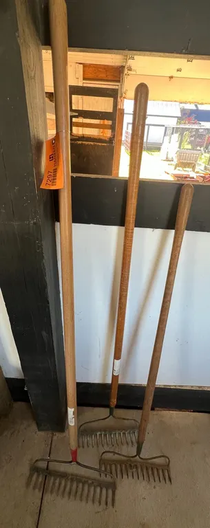 (3) Metal Leaf Rakes