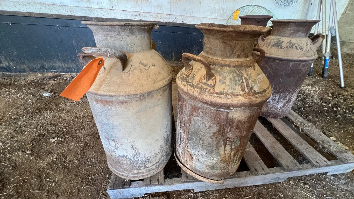(2)Steel Milk Cans