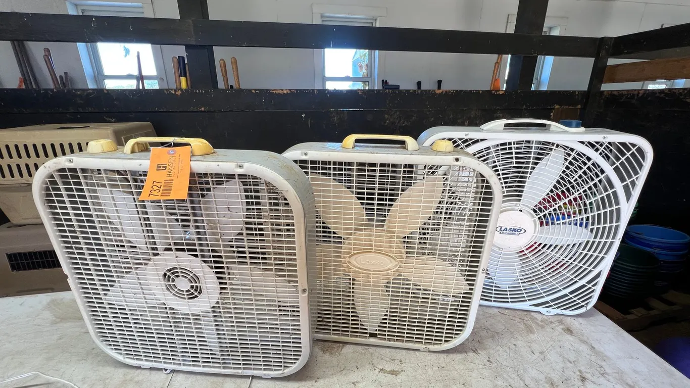 (3) Lasko Box Fans